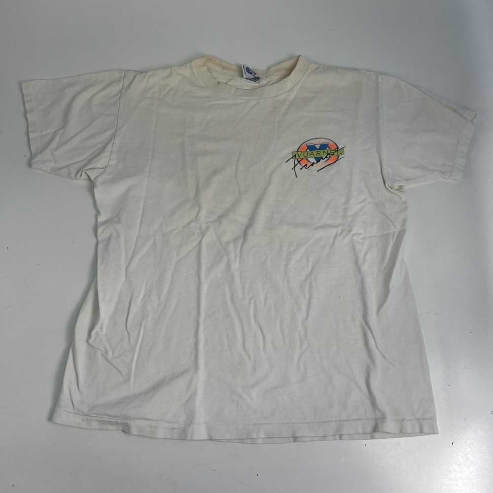 Vintage 1989 Vuarnet France Shirt Mens Large White Logo Graphic Tee Made USA - Picture 4 of 12